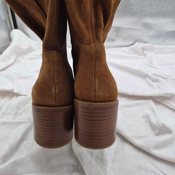 NEW Steve Madden Romney Bootie Chocolate Brown Suede Slouchy Western size 9 - Picture 4 of 9